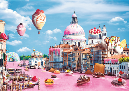 TREFL 3 x Puzzle 1000 el Funny Rzym Londyn Wenecja