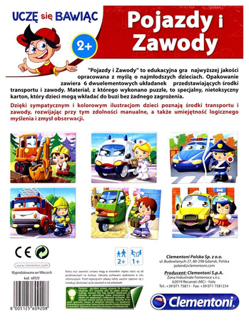 Uczę się bawiąc - Pojazdy i Zawody - Clementoni