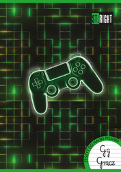 St.Right Zeszyt do nauki pisania A4 32 k. linia podwójna dwukolorowa laminowany