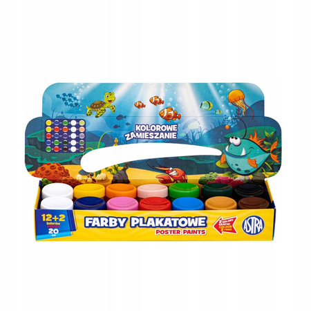 ASTRA Farby plakatowe 12+2 kol x 20 ml