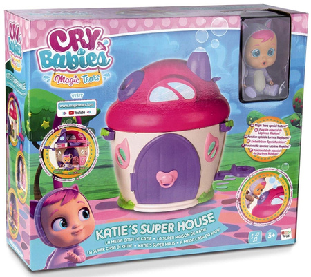 Cry Babies Magic Tears zestaw Domek Katie