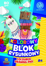 ASTRA Blok kolorowy barwiony w masie A4 80g 15 ark
