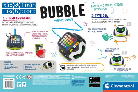 Clementoni BUBBLE Rysujący Robot Polska Wersja