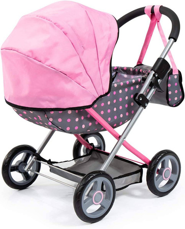Bayer Wózek głęboki dla lalki szaro-róż. Cosy 12766AA