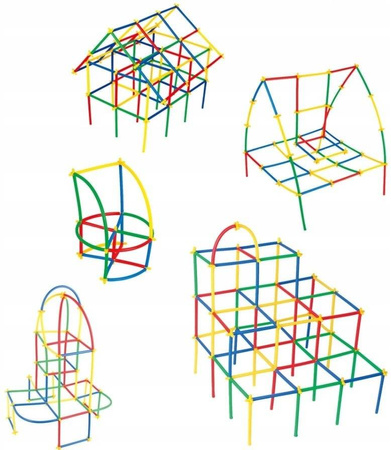 Słomki Klocki Konstrukcyjne 600 el Patyczki Rurki