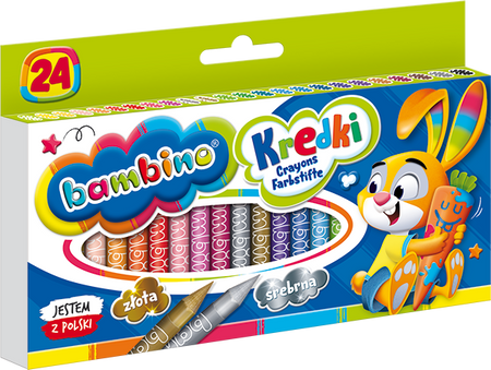 St. Majewski Kredki Świecowe Bambino 24 Kolory