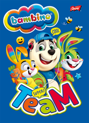 Bambino Zeszyt A5/16k Kratka Laminowany