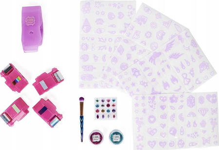 Cool Maker - Błyszczące Studio Tatuażu, zestaw z brokatem