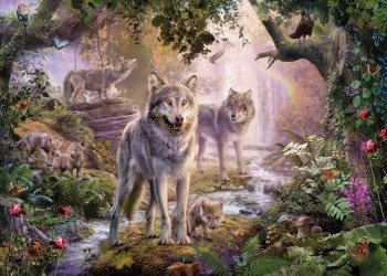 Ravensburger Puzzle 1000 el Wilki w Lecie