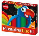 MONA Plastelina szkolna fluorescencyjna 6 kolorów
