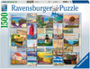 Ravensburger Puzzle 1500 el Kolaż nadmorski Łodzie