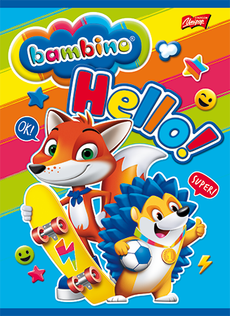 Bambino Zeszyt A5/16k Kratka Laminowany