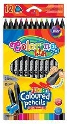 COLORINO Kredki 12kol czarne drewno JUMBO 55826