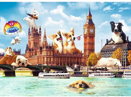 TREFL 3 x Puzzle 1000 el Funny Rzym Londyn Wenecja