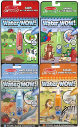 Zestaw 4 x Kolorowanka Wodna Zwierzęta Na Prezent