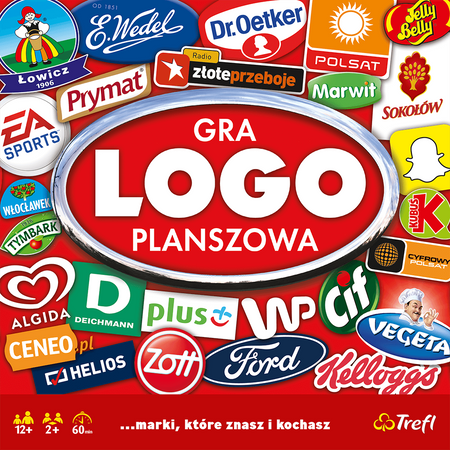 TREFL Logo Gra Planszowa Rodzinna Towarzyska Quiz