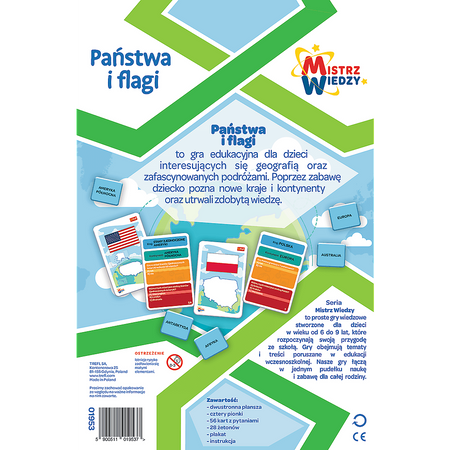 TREFL Państwa i Flagi Mistrz Wiedzy Gra Edukacyjna