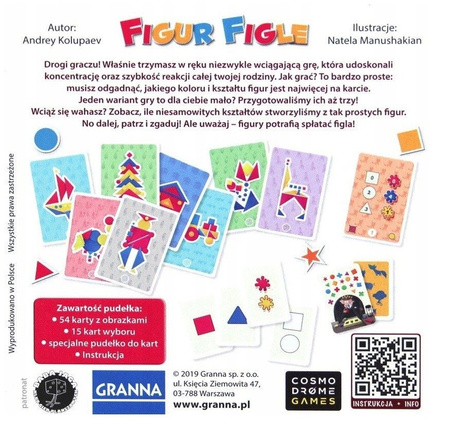 Granna Figur Figle Gra Karciana Rodzinna dla Dzieci
