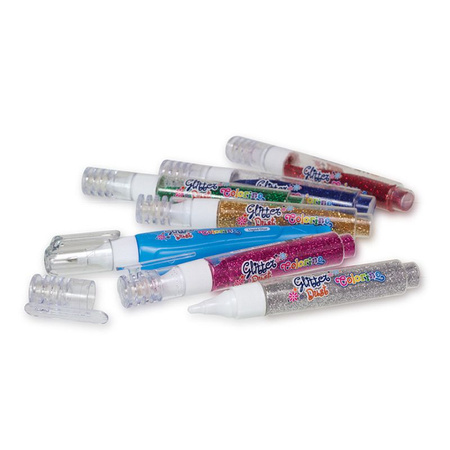 Colorino Zestaw Klej + Brokaty Glitter 6 sztuk
