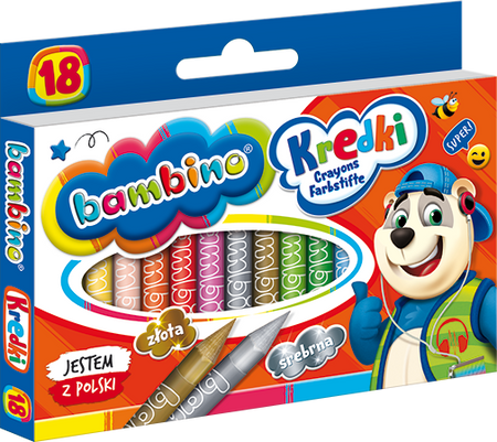 Kredki 18 Kolorów Bambino MAJEWSKI