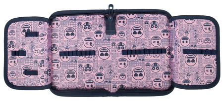 Piórnik Dwuklapkowy bez Wyposażenia PC03 Emoji Pink Różowe