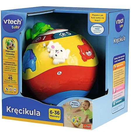 VTECH Kręcikula Kula do Raczkowania Świeci