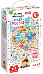 CzuCzu Puzzle Obserwacyjne Mapa Polski 117 el Plakat 5+