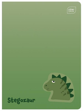 Interdruk Zeszyt A5 16k 3 linie kolor Dinozaurus