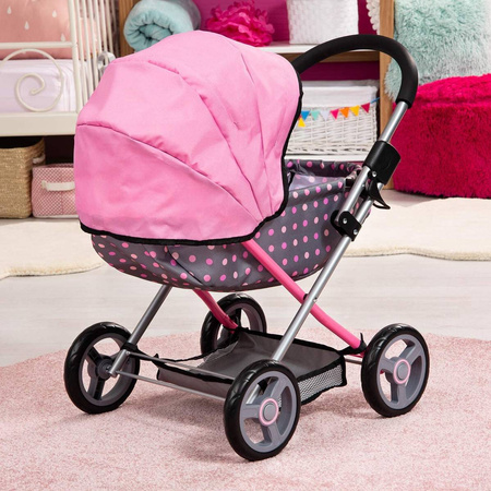 Bayer Wózek głęboki dla lalki szaro-róż. Cosy 12766AA