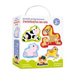 CzuCzu Puzzle Progresywne Zwierzątka na Wsi 22 el