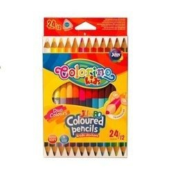 Kredki 12 24 kol dwustronne JUMBO COLORINO 51880