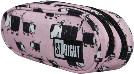 ST.RIGHT Piórnik Saszetka Dwukomorowa PU02 Pieski