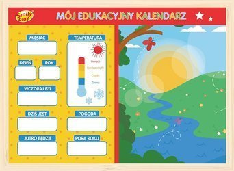 Smily Play Mój Edukacyjny Kalendarz Drewniany Magnetyczny
