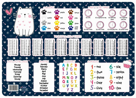 BAMBINO Podkład laminowany A3 dla dziewczynki