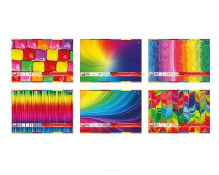 INTERDRUK Blok rysunkowy z kolorowymi kartkami A4/20