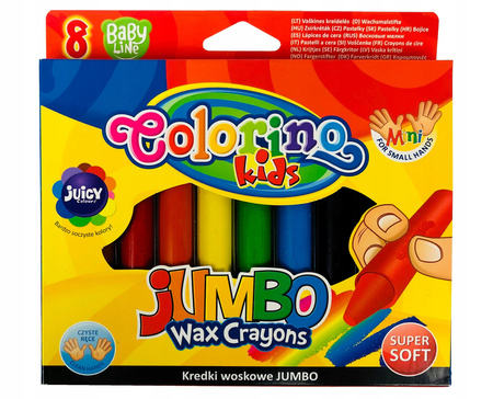Colorino Kredki woskowe Jumbo 8 kolorów 34746