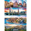 4 x Puzzle 500 el Panorama Włochy Porto Londyn Ateny