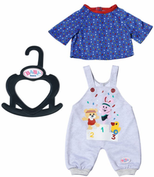 Baby Born Ubranko dla Lalki 36 cm Ogrodniczki Szare