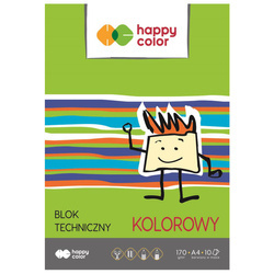 HAPPY COLOR Blok techniczny kolor A4/10K
