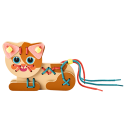 Trefl Drewniana Zabawka Przeplatanka Kotek Splotek