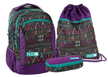 Plecak Piórnik Worek PASO 18-02808CP Zyg Zag