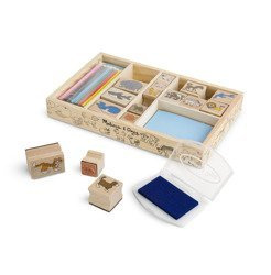 Melissa and Doug Stemple + Kredki Zwierzęta 24 el