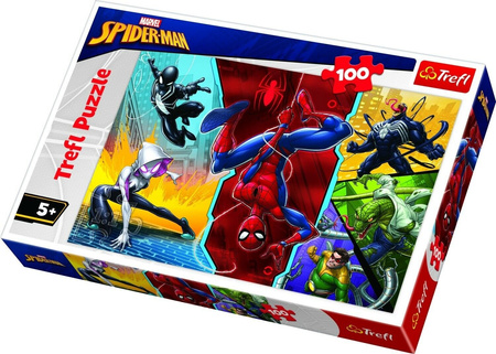 TREFL Puzzle 100 el Spiderman Do Góry Nogami