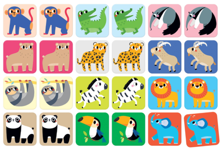 CzuCzu Duuuże Memory Memo Dzikie Zwierzęta 24el 2+