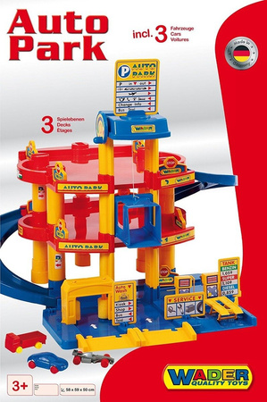 Wader Wielki Tor Garaż Parking 3 Poziomy + 5 Autek