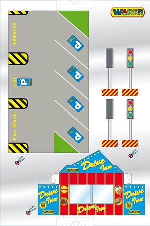 Wader Wielki Tor Garaż Parking 3 Poziomy 3 Autka