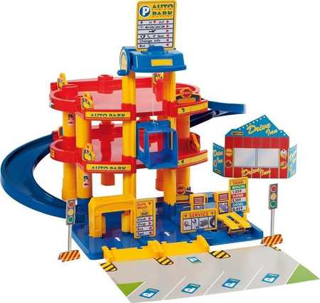 Wader Wielki Tor Garaż Parking 3 Poziomy + 5 Autek