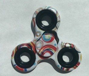 Fidget Spinner Metalowy - Biały z Kolorami