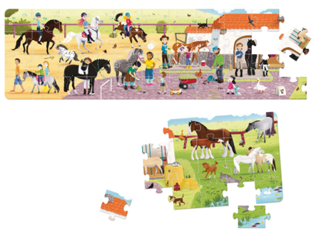 CzuCzu Puzzle Panoramiczne Stadnina 60el 4+