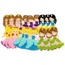 Brewis Naklejki z pianki księżniczki 18 szt